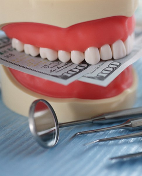 dental tools with prosthetic teeth 