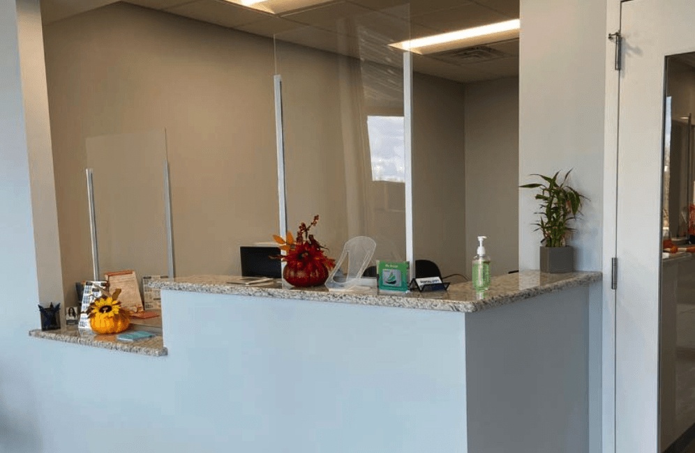 Dental office reception desk